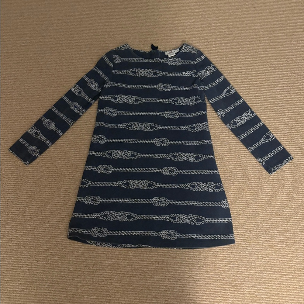 Vineyard Vines Navy and White Nautical Kids Dress L